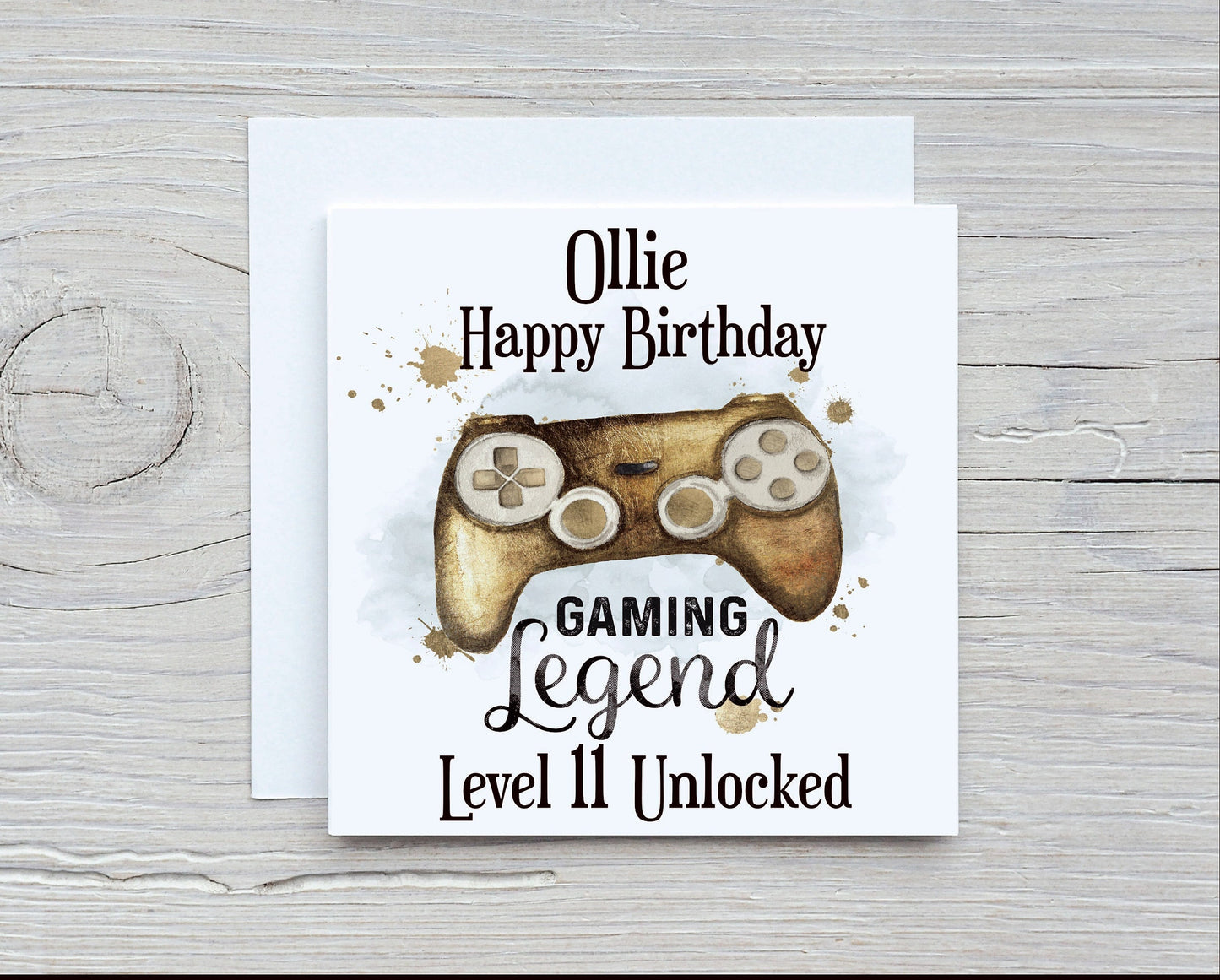 Gamer Birthday Card, Personalised Gamer Birthday Card, Birthday Card For Gamers, Gaming Controller Card, Gaming Card, Level Unlocked