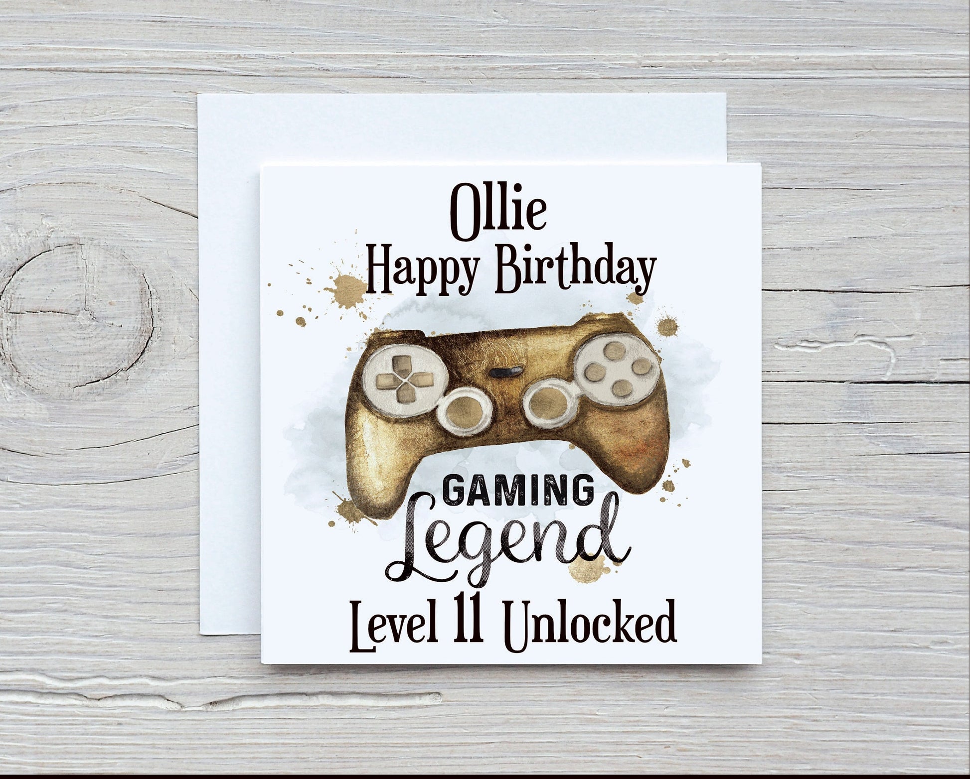 Gamer Birthday Card, Personalised Gamer Birthday Card, Birthday Card For Gamers, Gaming Controller Card, Gaming Card, Level Unlocked