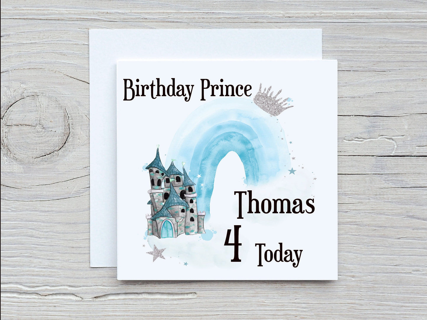 Personalised Princess Birthday Card, Princess Birthday Card, Prince Birthday Card, Personalised Birthday Card