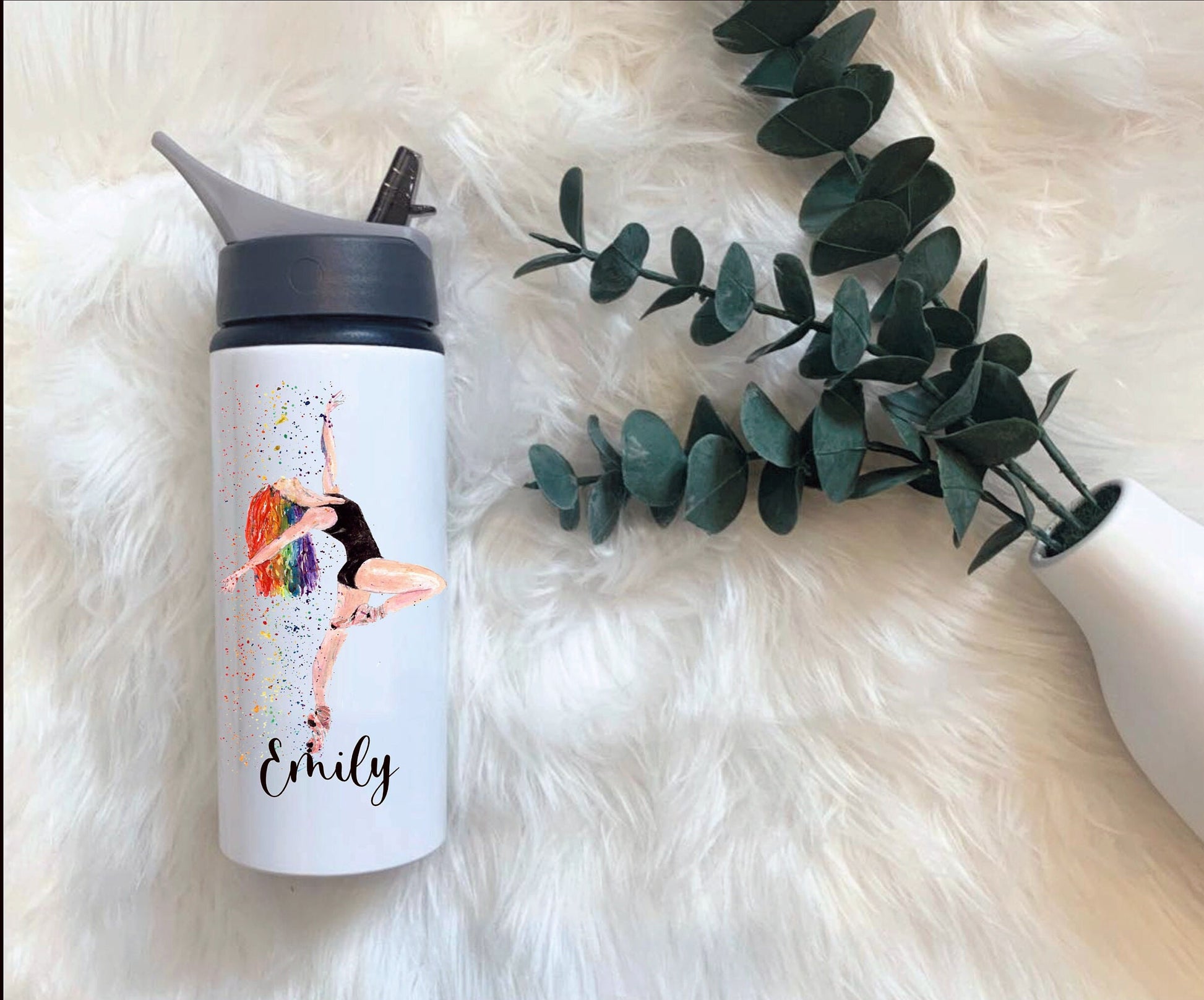 Personalised Water Bottle, Dancer Water Bottle, Drink Bottle With Handle, Dance Teacher Gift, Teaching Assistant, Friend Gift, Ballet Gift