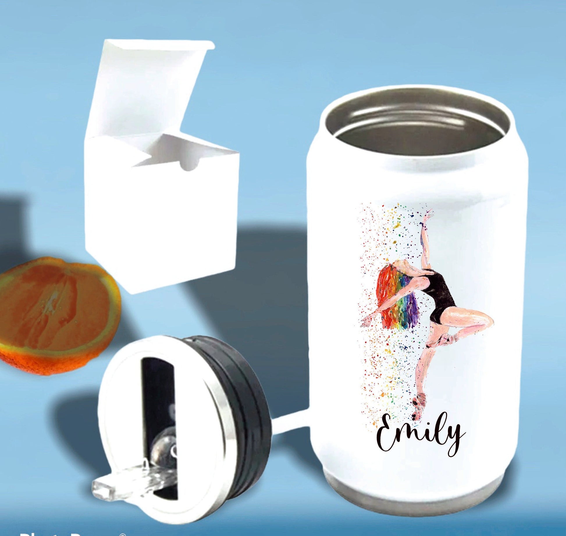 Dancer Personalised Water Bottle, Dancer Coke Can Drinks Bottle, Ballet Dancer Drinks Bottle