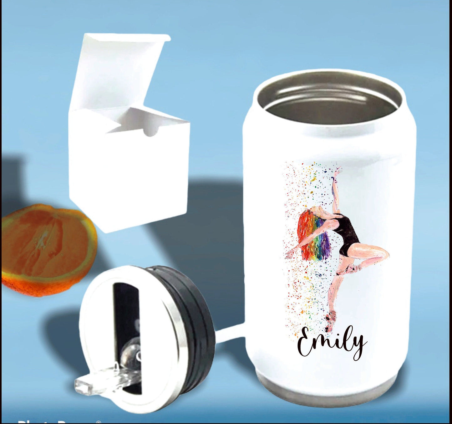 Dancer Personalised Water Bottle, Dancer Coke Can Drinks Bottle, Ballet Dancer Drinks Bottle