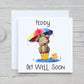 Personalised Get Well Soon Card, Teddy Bear Get Well Soon Card