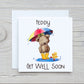 Personalised Get Well Soon Card, Teddy Bear Get Well Soon Card