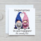 Personalised Engagement Card, Gonk Engagement Card, Congratulations Special Couple Engagement Card, Gonk, Gnome Personalised Engagement Card