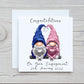 Engagement Card, Gonk Personalised Engagement Card, Congratulations Special Couple Engagement Card, Gonk, Gnome Personalised Engagement Card