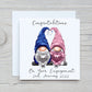 Engagement Card, Gonk Personalised Engagement Card, Congratulations Special Couple Engagement Card, Gonk, Gnome Personalised Engagement Card