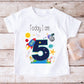 Today I Am 5 Birthday T-Shirt, Rocket Birthday T-Shirt,Personalised Child's Birthday T-Shirt, Today I Am 4, Today I Am 3