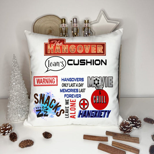 Hangover Cushion Gift, Personalised Hangover Pocket Cushion, Funny Gift Idea, 18th Birthday Gift For Her, Gift For Him, Coming Of Age