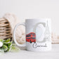 Personalised London Bus Mug, Big Ben Mug, London Themed Mug Gift Set, Gift For Him, Gift For Her, Birthday Gift