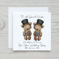 Personalised Gay Wedding Day Card, LGBQT+ Personalised Wedding Card, Wedding Day Groom & Groom Card, Mr And Mr Wedding Card