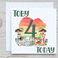 Kids Personalised Jungle Birthday Card, Kids Jungle Birthday Card, Children's Personalised Jungle Birthday Card