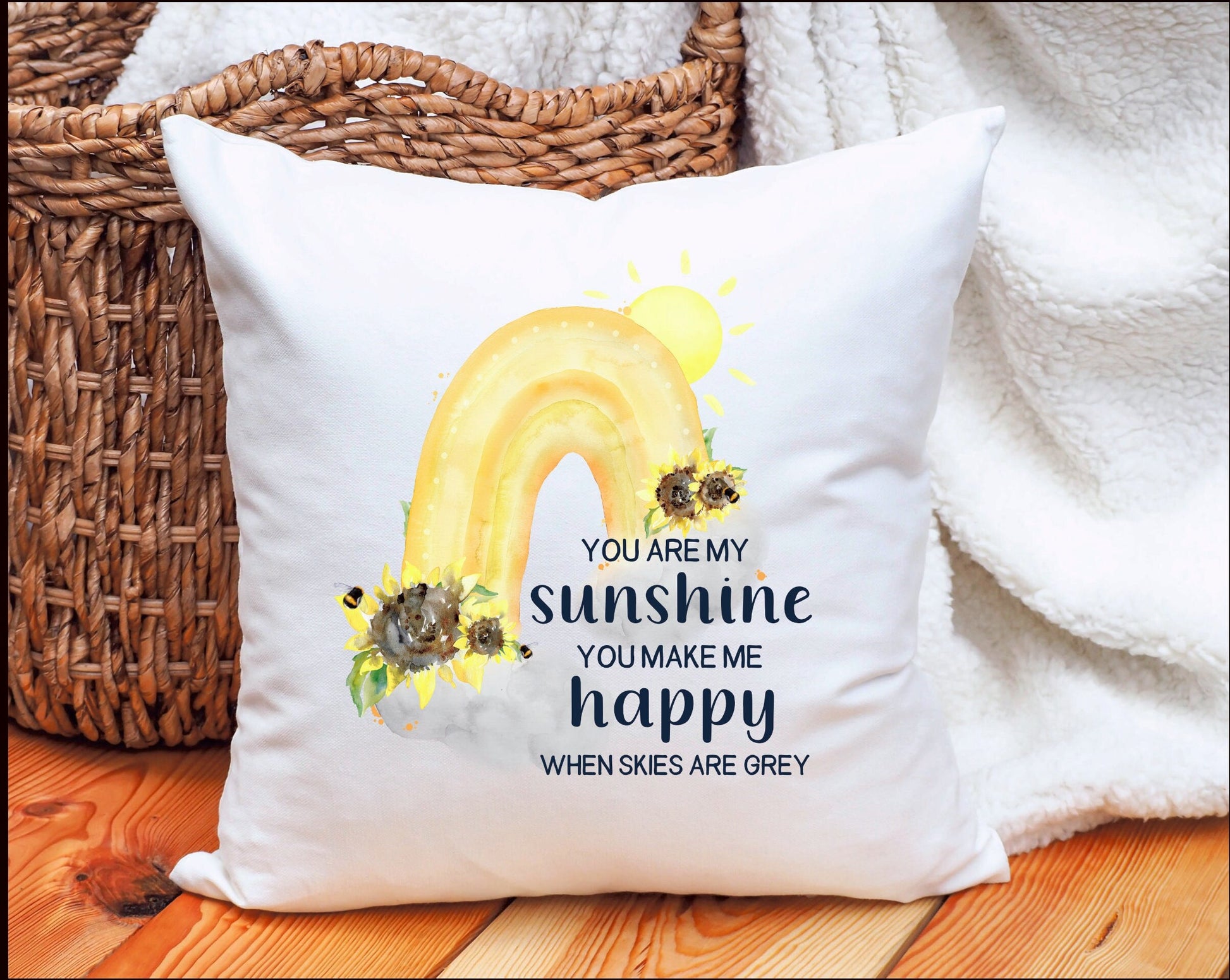 Bee Sunshine Cushion Gift, You Are My Sunshine Cushion Gift. Home Decor, Gift for Her