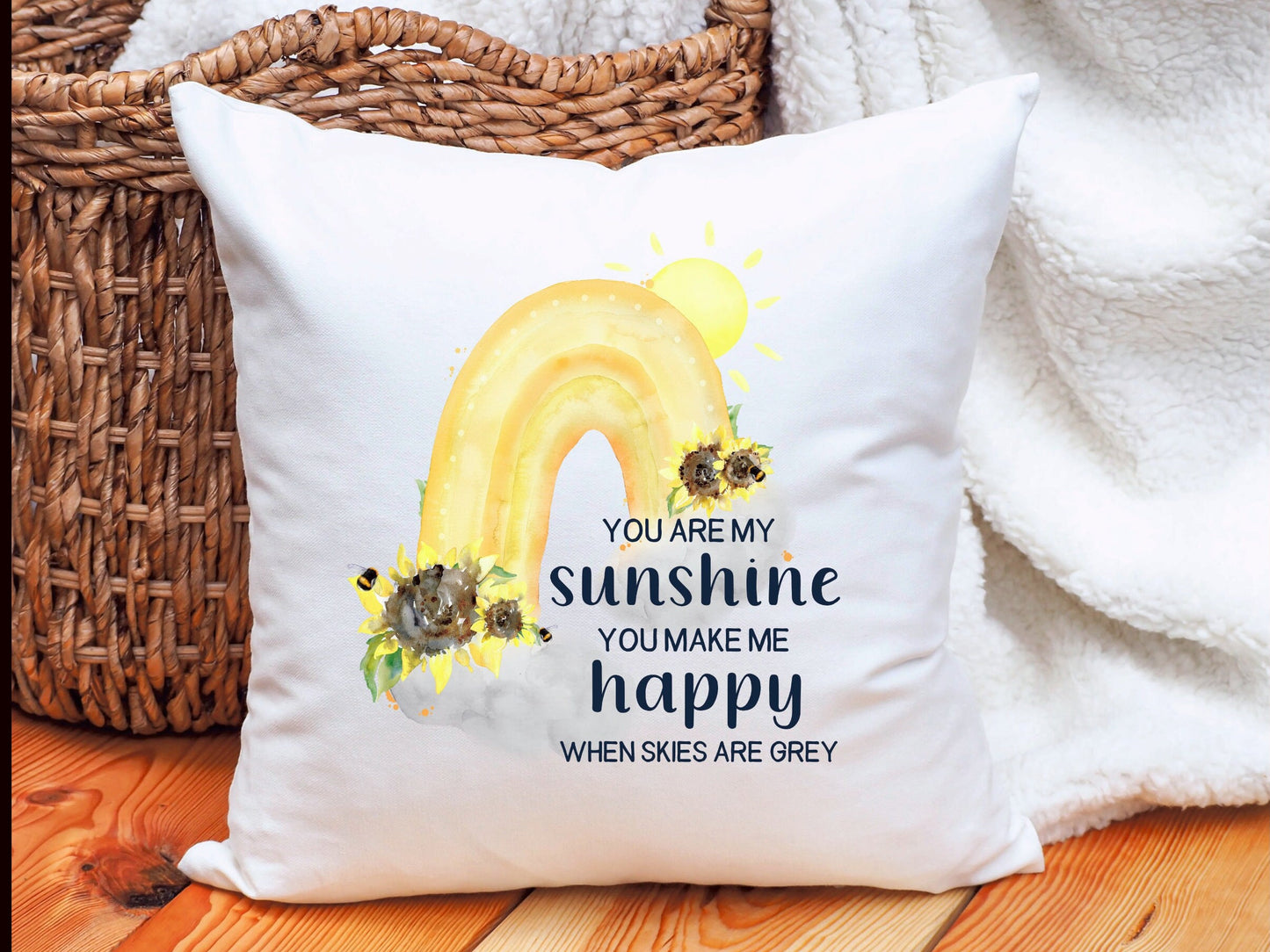 Bee Sunshine Cushion Gift, You Are My Sunshine Cushion Gift. Home Decor, Gift for Her