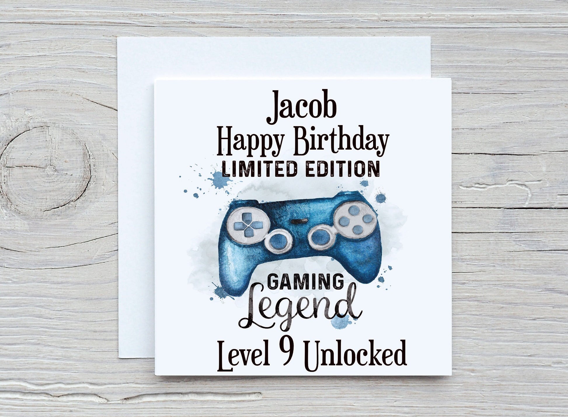 Gamer Birthday Card, Personalised Gamer Birthday Card, Birthday Card For Gamers, Gaming Controller Card, Gaming Card, Level Unlocked