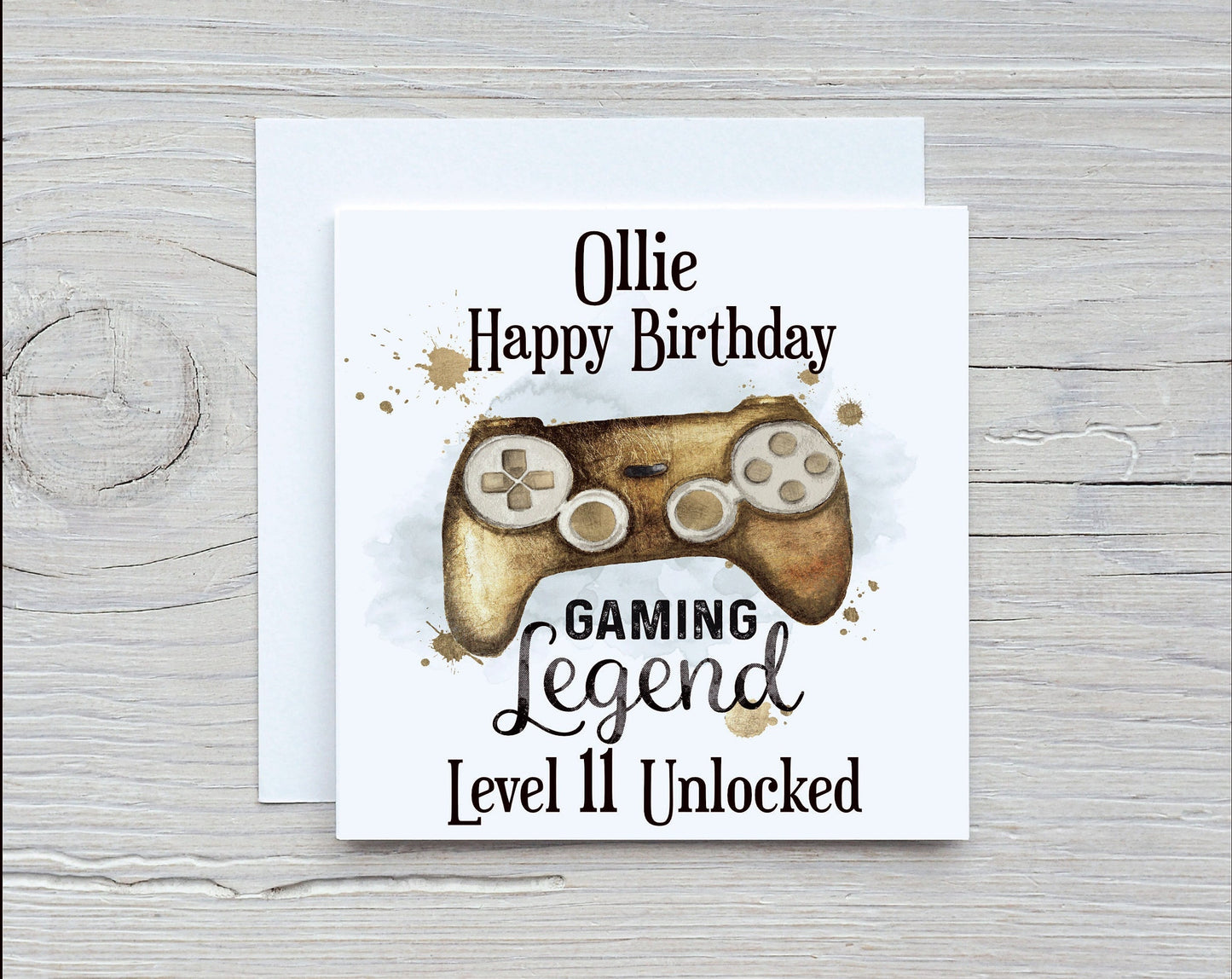 Gamer Birthday Card, Personalised Gamer Birthday Card, Birthday Card For Gamers, Gaming Controller Card, Gaming Card, Level Unlocked
