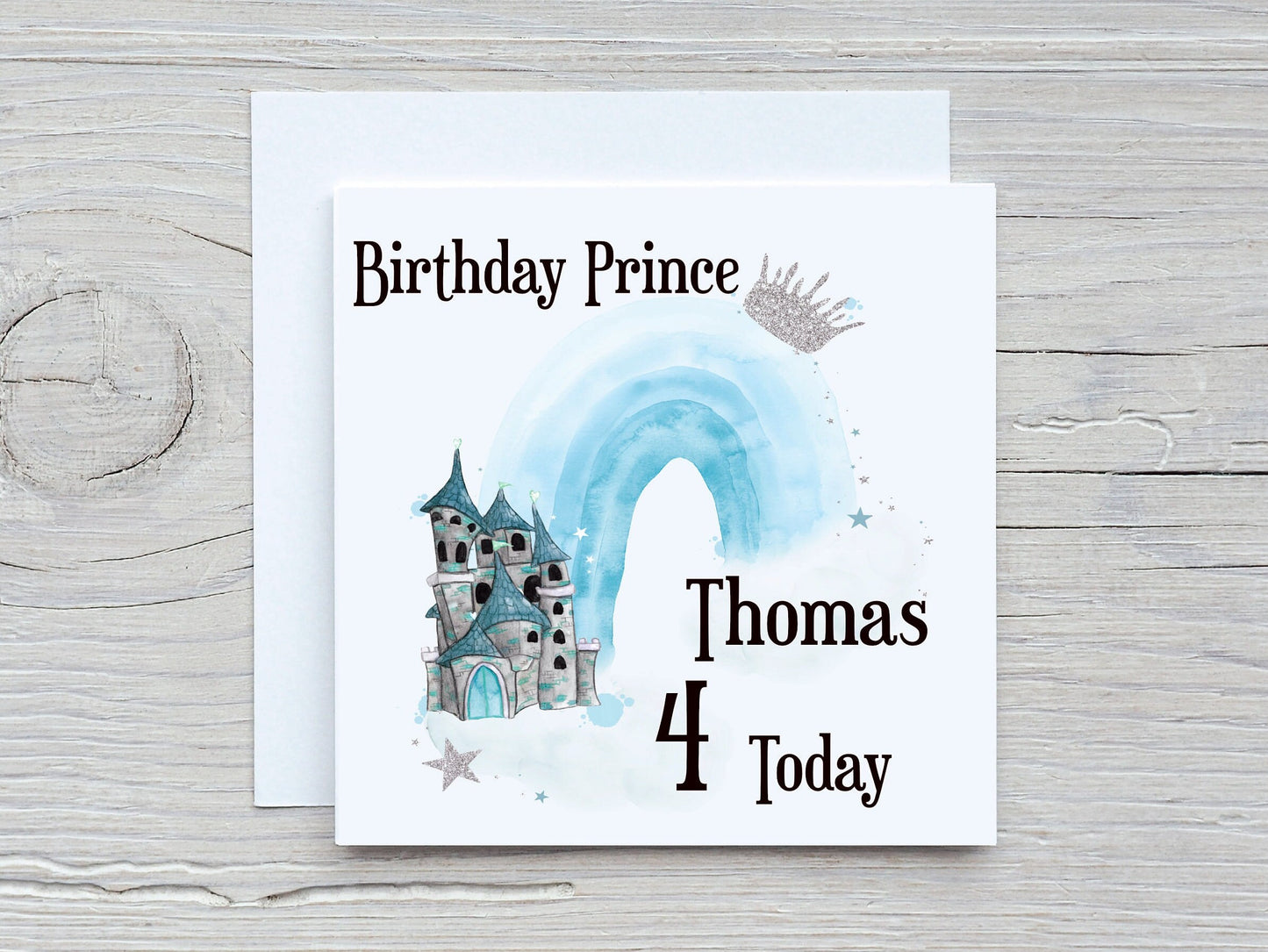 Personalised Princess Birthday Card, Princess Birthday Card, Prince Birthday Card, Personalised Birthday Card
