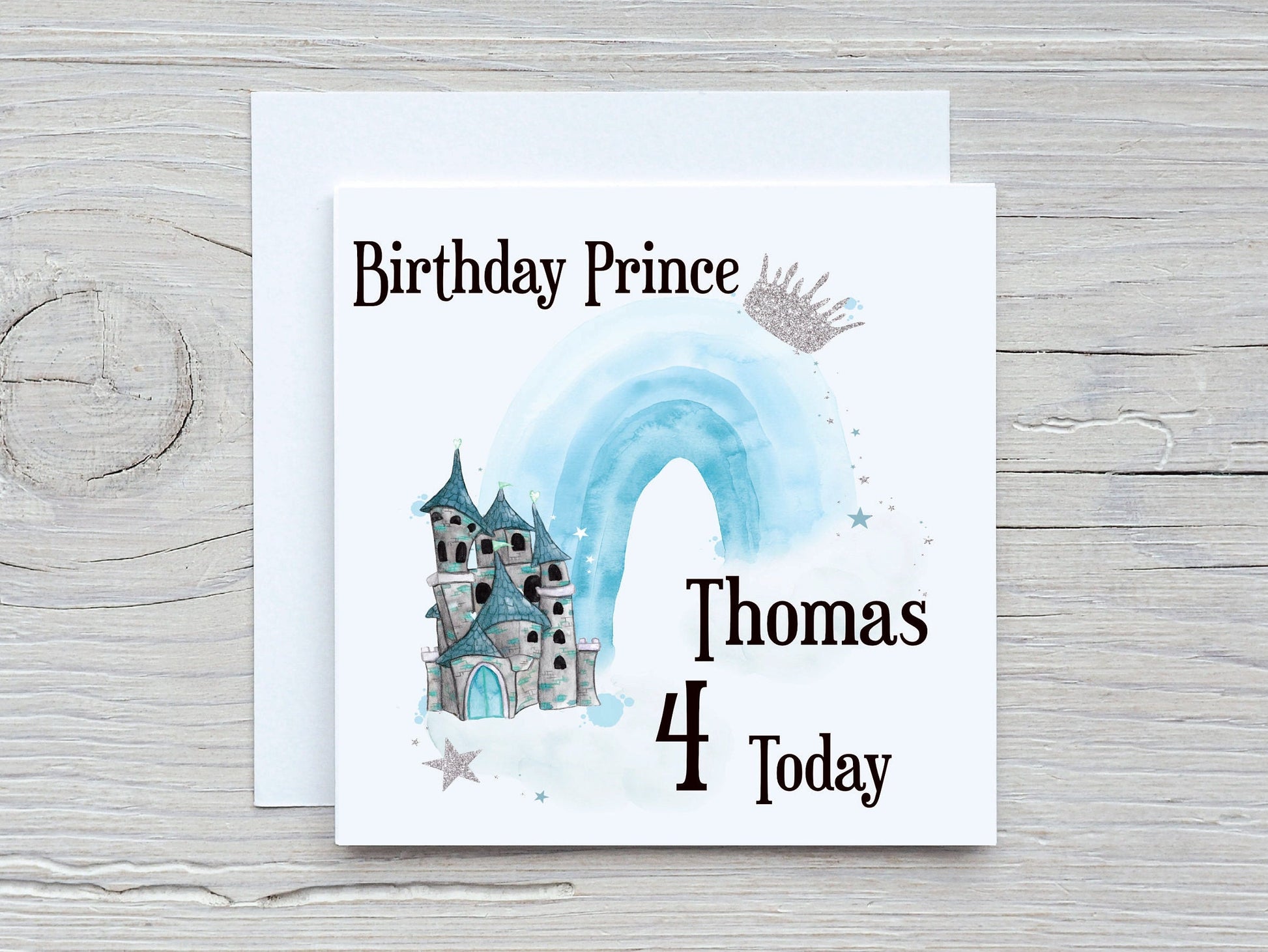 Personalised Prince Birthday Card, Princess Birthday Card, Prince Birthday Card, Personalised Birthday Card