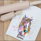 Personalised Horse T-Towel, Watercolour Horse T-Towel, Gifts For The Home, Homewear Gifts.