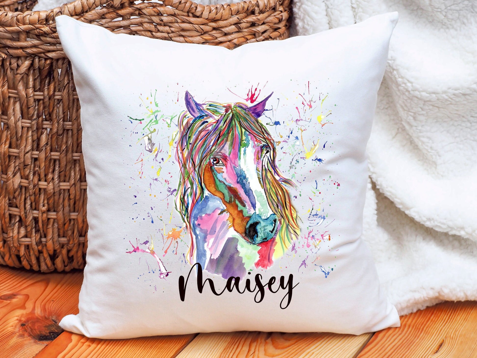 Personalised Horse Cushion Gift, Personalised Horse Cushion Gift, Friend Gift