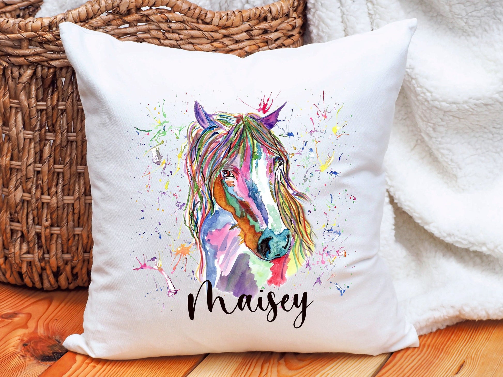 Personalised Horse Cushion Gift, Personalised Horse Cushion Gift, Friend Gift
