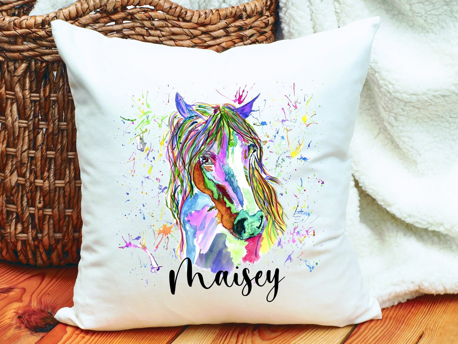 Personalised Horse Cushion Gift, Personalised Horse Cushion Gift, Friend Gift
