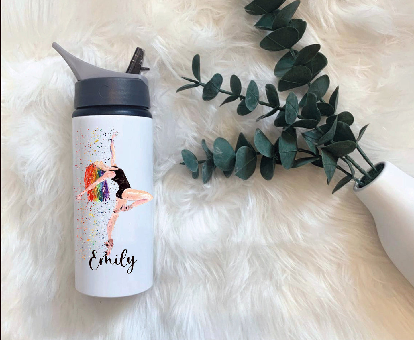 Personalised Water Bottle, Dancer Water Bottle, Drink Bottle With Handle, Dance Teacher Gift, Teaching Assistant, Friend Gift, Ballet Gift