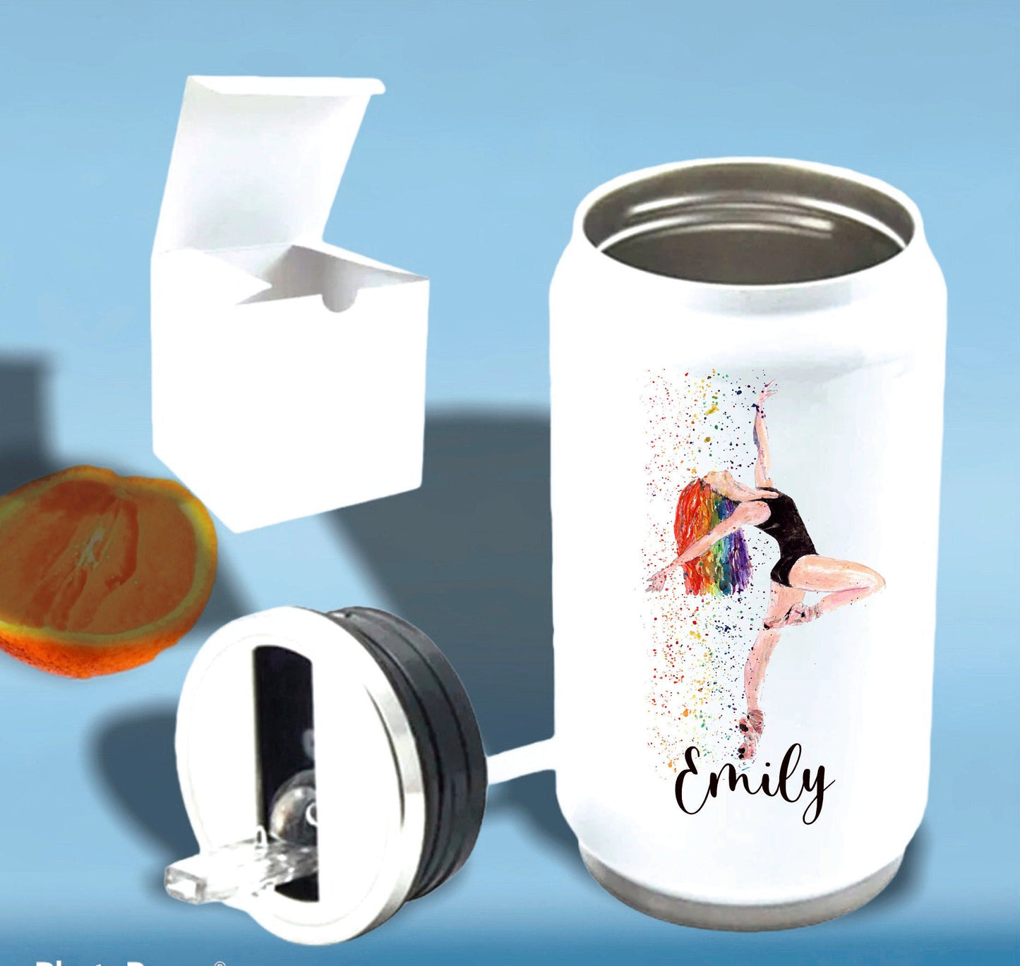 Dancer Personalised Water Bottle, Dancer Coke Can Drinks Bottle, Ballet Dancer Drinks Bottle