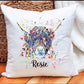 Personalised Highland Cow tote Bag, Personalised Highland Cow Cushion, Personalised Highland Cow Gift, Friend Gift, Highland Cow Mug