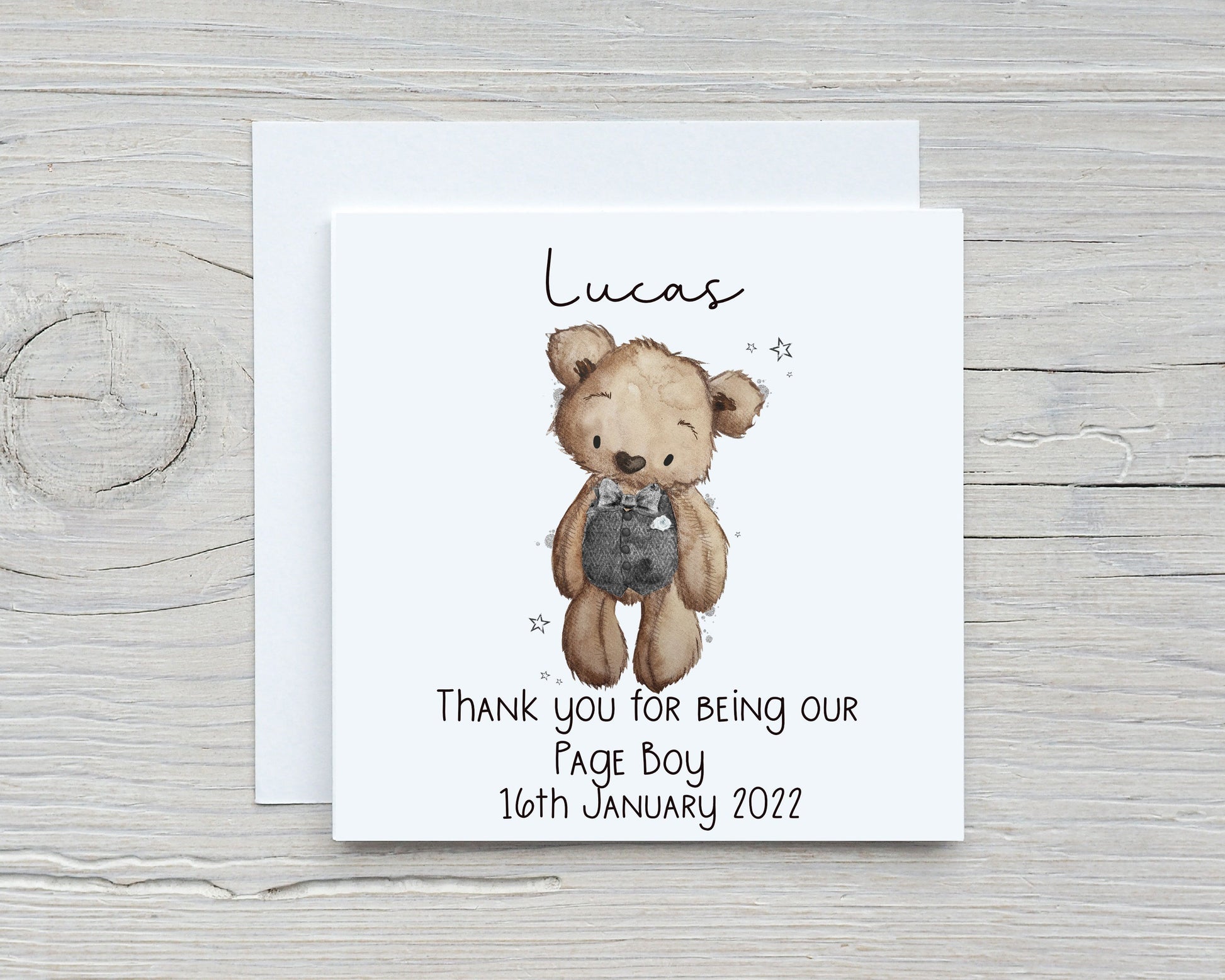 Flower Girl Thank You Card, Page Boy Card, Will You Be My Flower Girl?, Flower Girl Thank You Card, Page Boy Thank You Gift