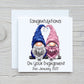 Personalised Engagement Card, Gonk Engagement Card, Congratulations Special Couple Engagement Card, Gonk, Gnome Personalised Engagement Card