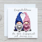 Engagement Card, Gonk Personalised Engagement Card, Congratulations Special Couple Engagement Card, Gonk, Gnome Personalised Engagement Card