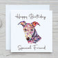 Personalised Lurcher Card, Lurcher Birthday Card, Personalised Greeting Card, Special Friend Birthday Card