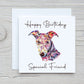 Personalised Lurcher Card, Lurcher Birthday Card, Personalised Greeting Card, Special Friend Birthday Card