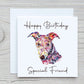 Personalised Lurcher Card, Lurcher Birthday Card, Personalised Greeting Card, Special Friend Birthday Card