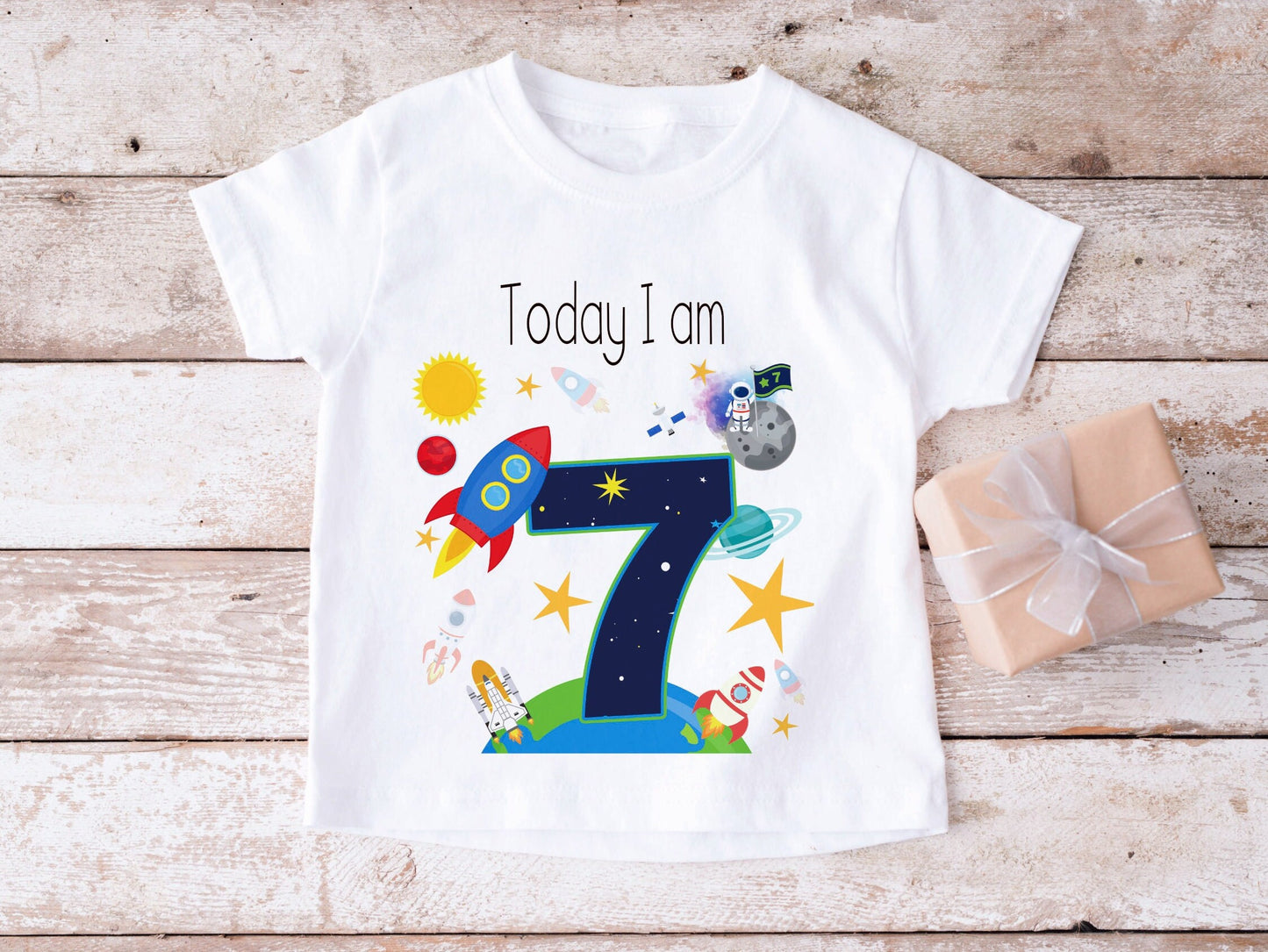 Today I Am 5 Birthday T-Shirt, Rocket Birthday T-Shirt,Personalised Child's Birthday T-Shirt, Today I Am 4, Today I Am 3
