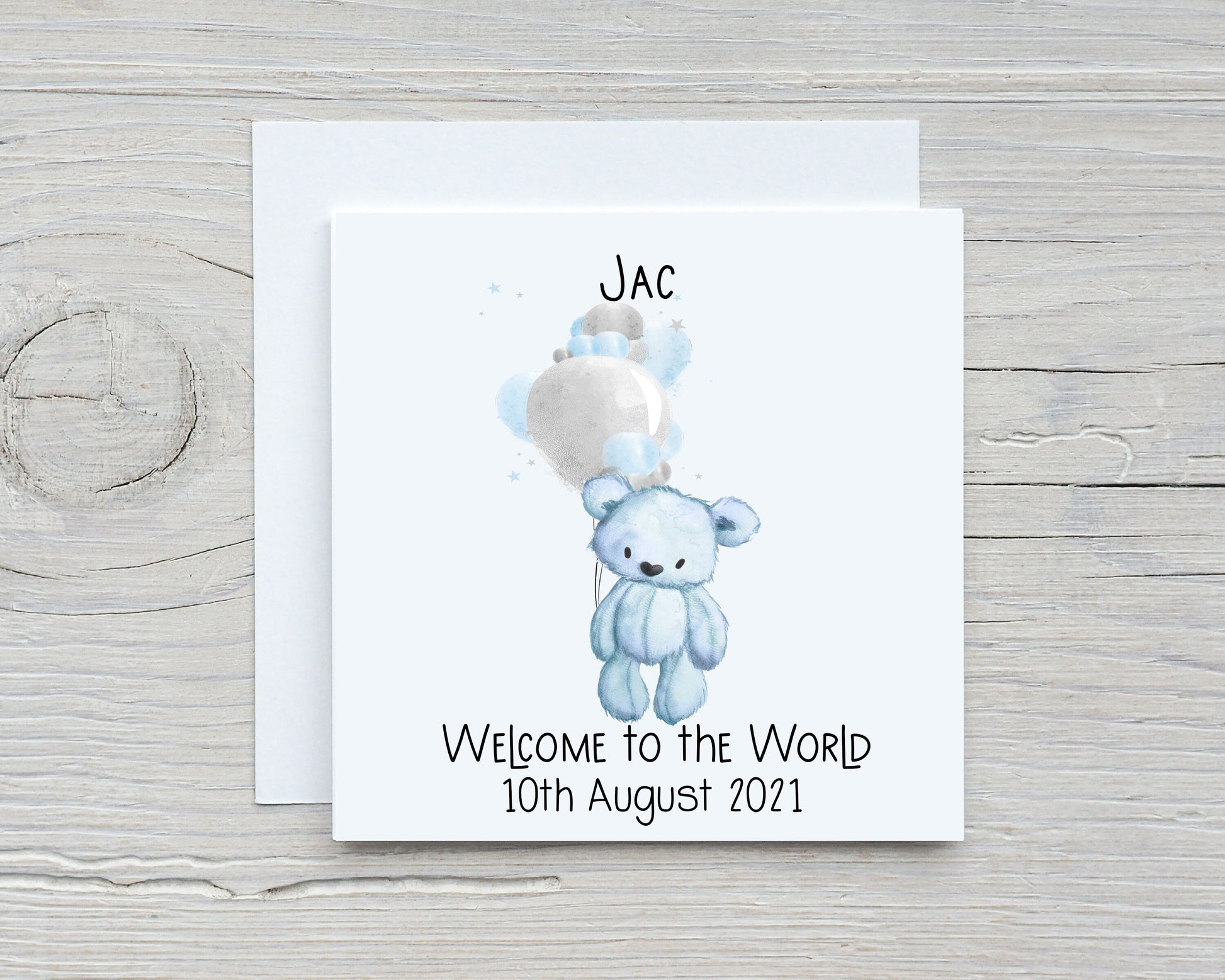 New Baby Card, Personalised New Baby Card, Congratulations New Baby Gift, Personalised New Baby Girl Card, New Baby Boy Card