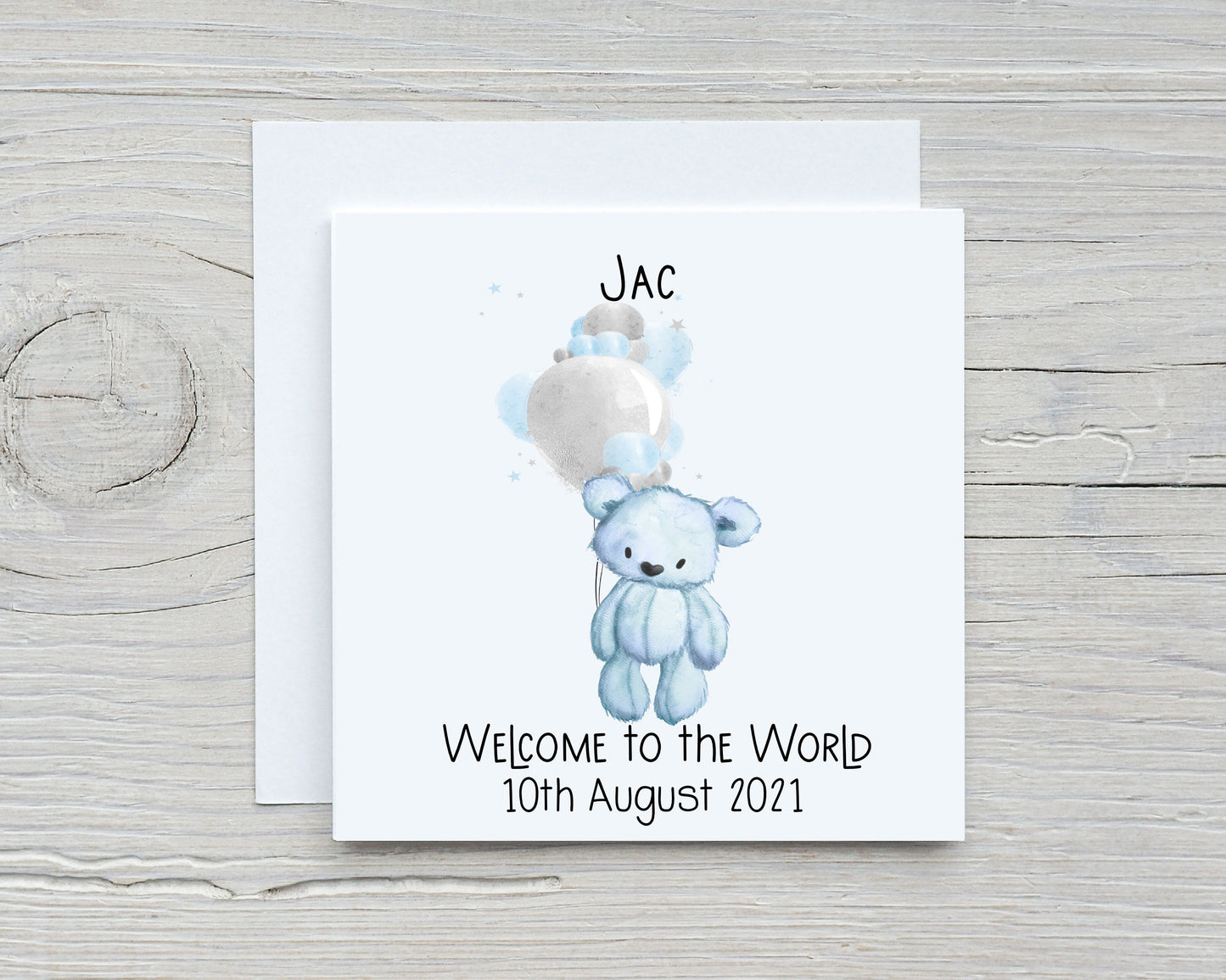 Personalised New Baby Card, Congratulations New Baby Gift, Personalised New Baby Girl Card, New Baby Boy Card