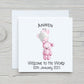 New Baby Card, Personalised New Baby Card, Congratulations New Baby Gift, Personalised New Baby Girl Card, New Baby Boy Card