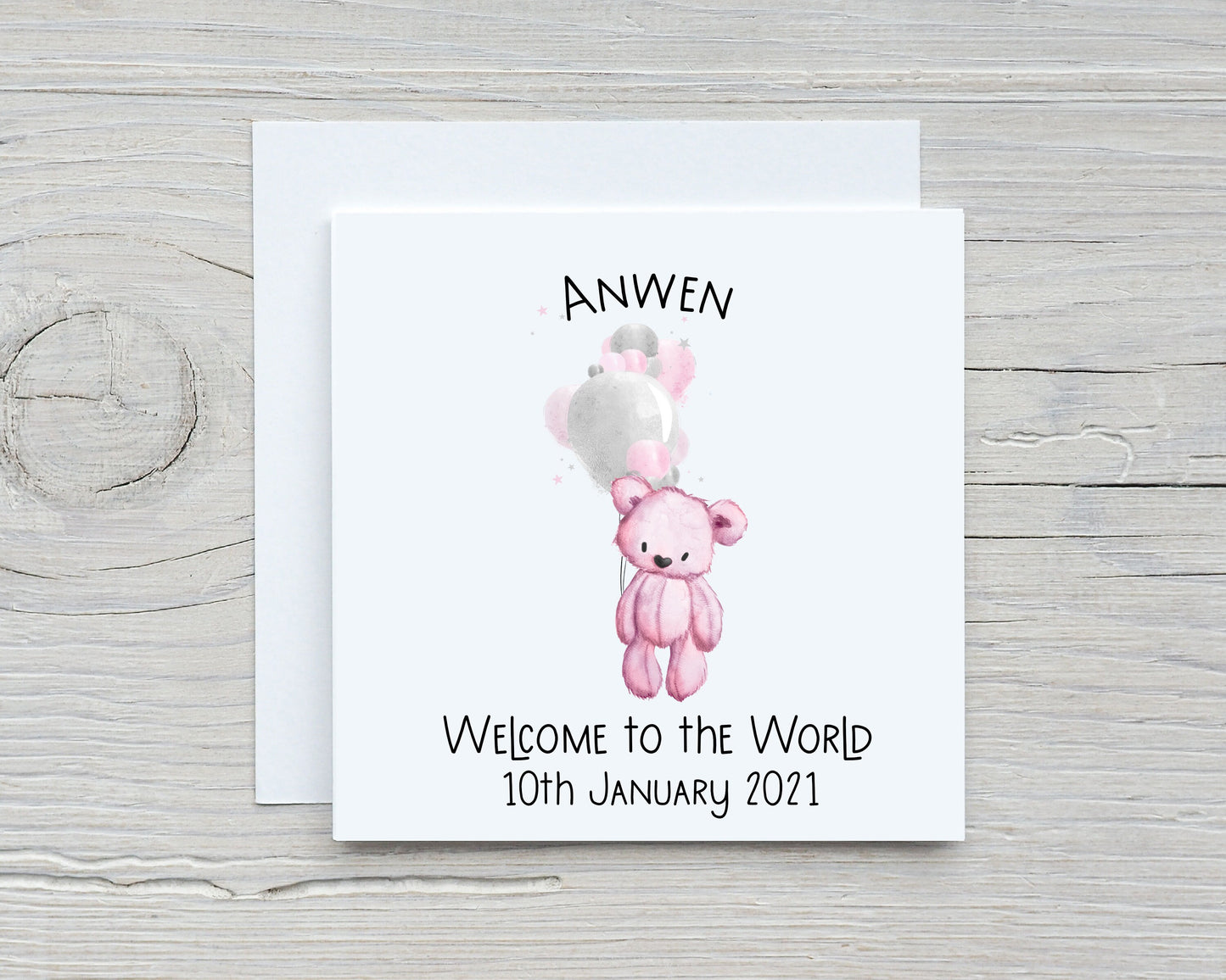 New Baby Card, Personalised New Baby Card, Congratulations New Baby Gift, Personalised New Baby Girl Card, New Baby Boy Card