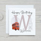 Personalised Birthday Card, London Bus Birthday Card, Big Ben Personalised Birthday Card, Special Friend Birthday Card