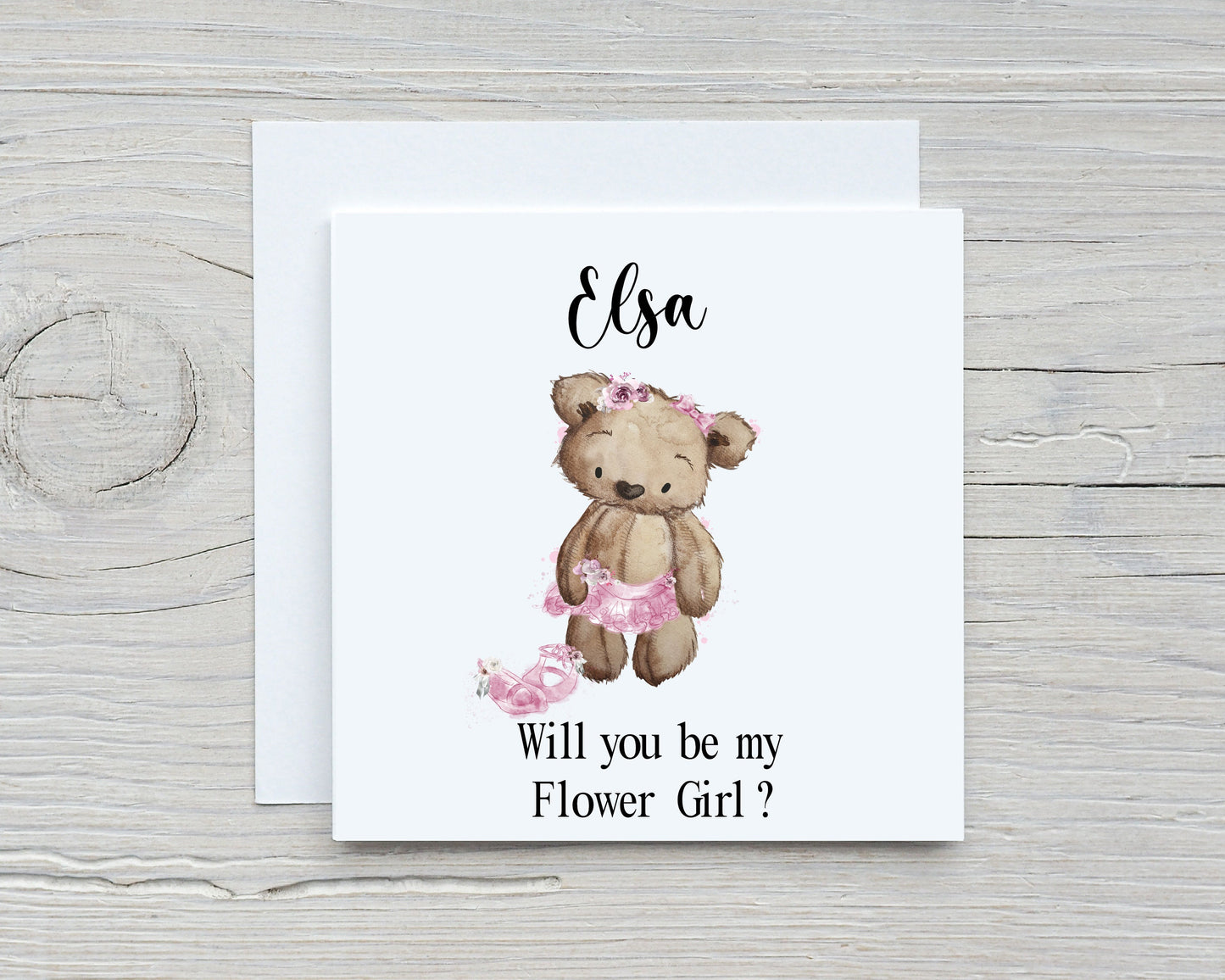 Flower Girl Proposal Card, Will You Be My Flower Girl?, Personalised Flower Girl Proposal.