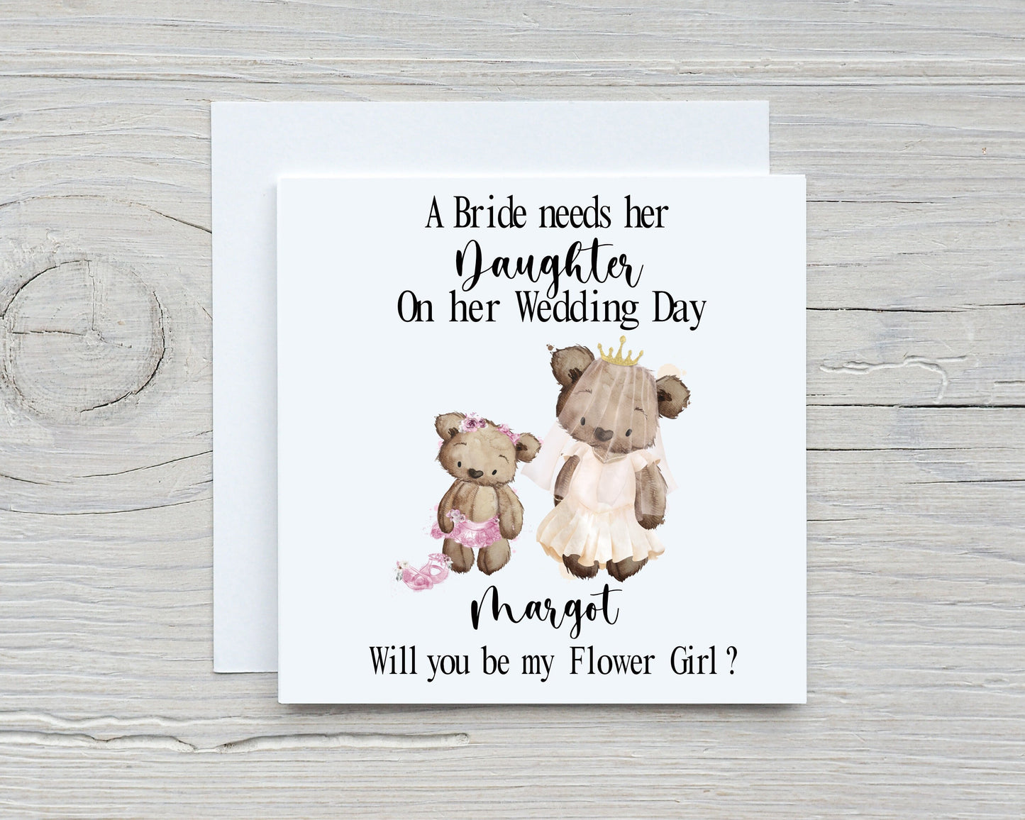 Flower Girl Proposal Card, Will You Be My Flower Girl?, Personalised Flower Girl Proposal. Daughter Flower Girl Proposal