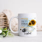 Personalised Motivational Mug, Sunflower Mug, Pick Me Up Gift, Positivity Mug