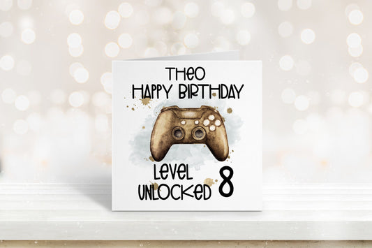 Gamer Birthday Card, Birthday Card For Gamers, Birthday Card Son, Birthday Card For Son, Any Age Card, Birthday Card For Him