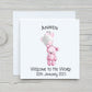 Personalised New Baby Card, Congratulations New Baby Gift, Personalised New Baby Girl Card, New Baby Boy Card