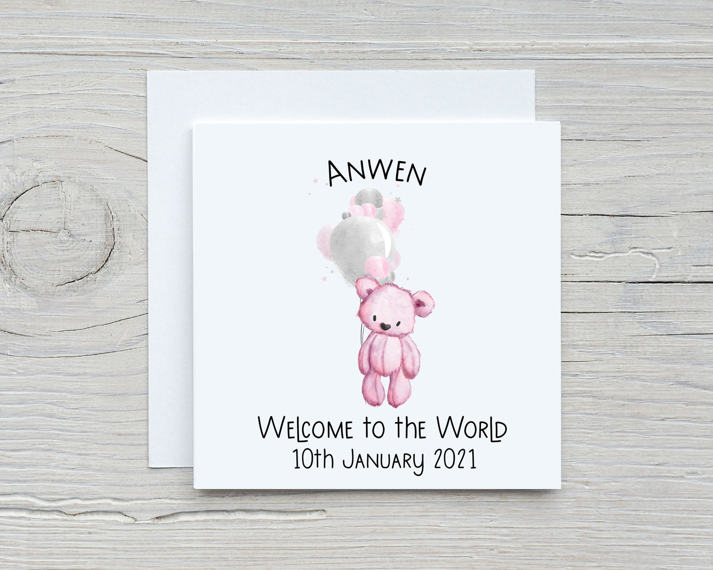 Personalised New Baby Card, Congratulations New Baby Gift, Personalised New Baby Girl Card, New Baby Boy Card