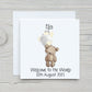 New Baby Card, Personalised New Baby Card, Congratulations New Baby Gift, Personalised New Baby Girl Card, New Baby Boy Card