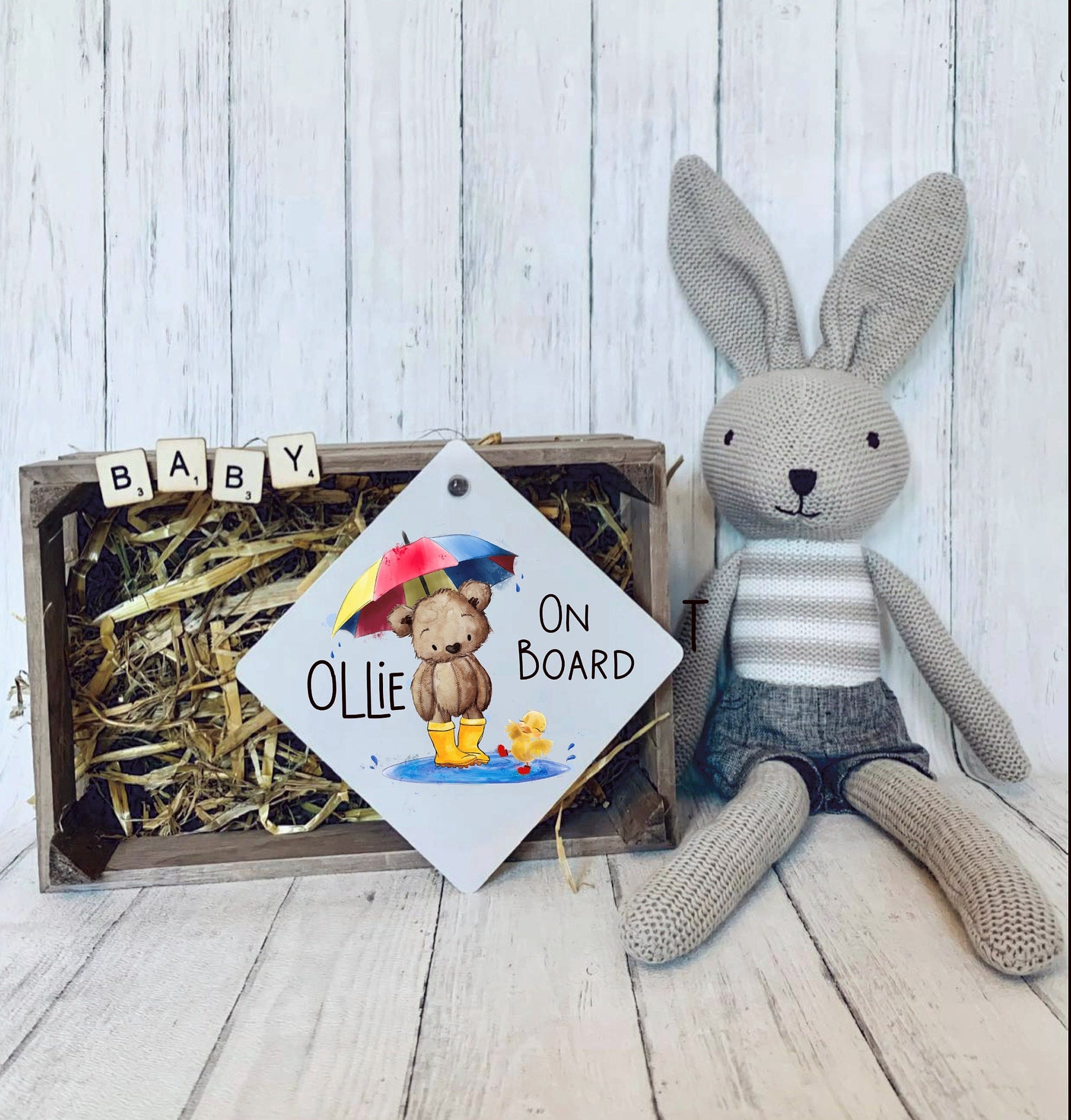 Baby On Board Sign, Personalised Baby On Board Car Sign
