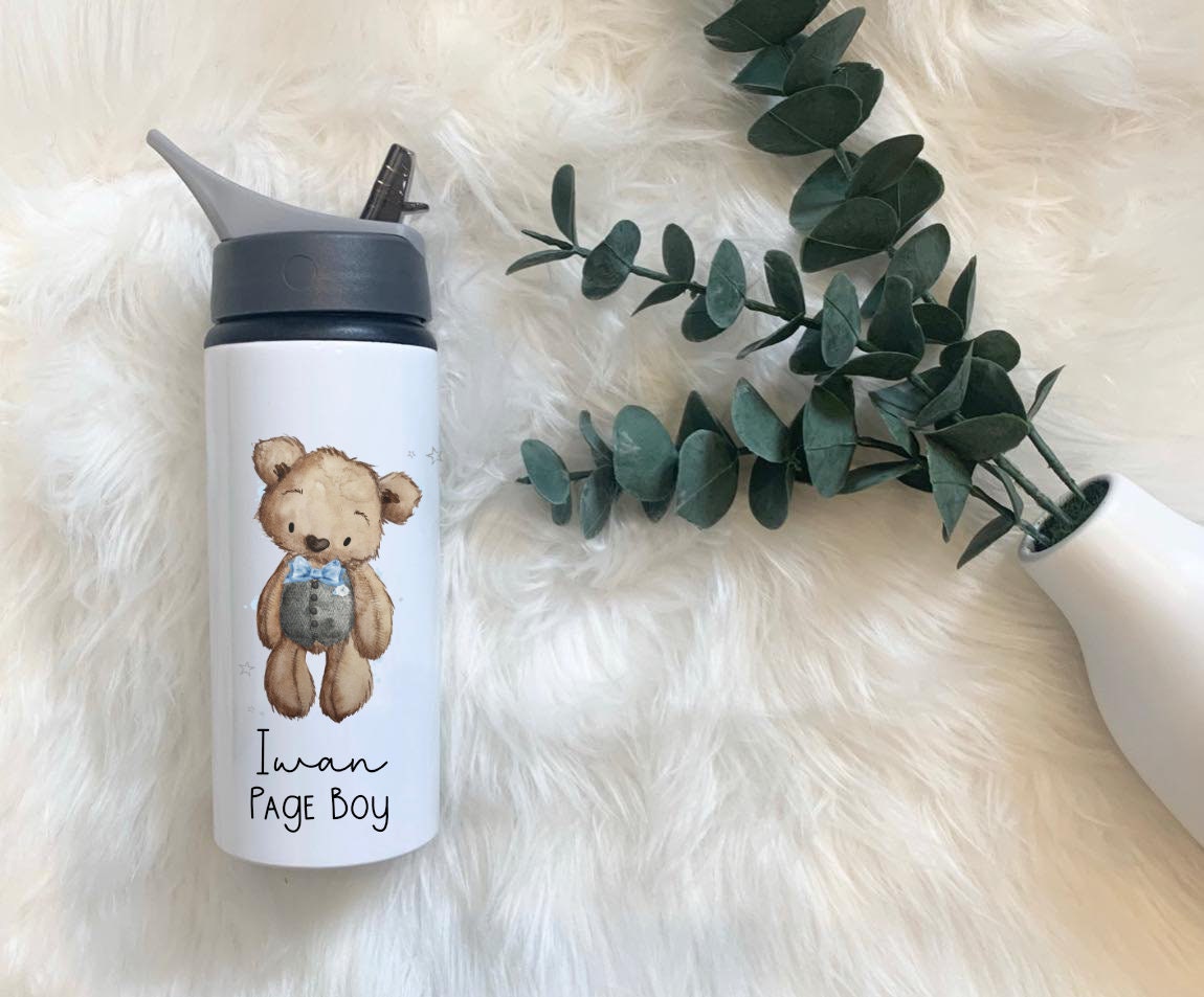 Flower Girl Gift, Gift For Flower Girl, Page Boy Gift, Thank You Flower Girl, Drinks Bottle With Straw, Ring Bearer Gift, Bridesmaid Gift